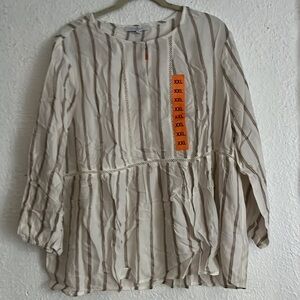 NWT Fever striped blouse.